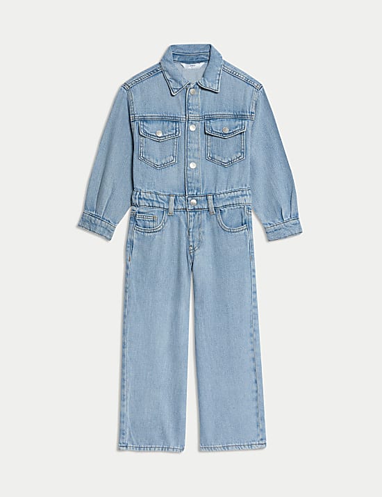 Pure Cotton Denim Boiler Suit (2-10 Yrs)