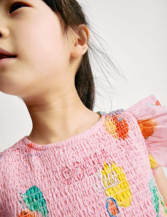 Σύνολο με σχέδιο φρούτα και υψηλή περιεκτικότητα σε βαμβάκι (2-16 ετών), σετ των 2