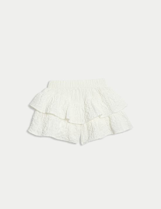 Sukňov&eacute; &scaron;ortky Rara s vysok&yacute;m pod&iacute;lem bavlny, zmačkan&yacute; efekt (2&ndash;16 let)