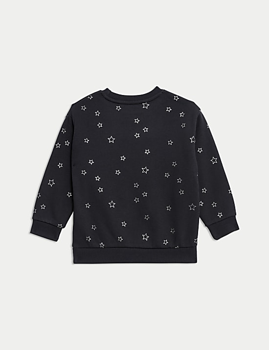 Cotton Rich Foil Star Sweatshirt (2-8 Yrs)