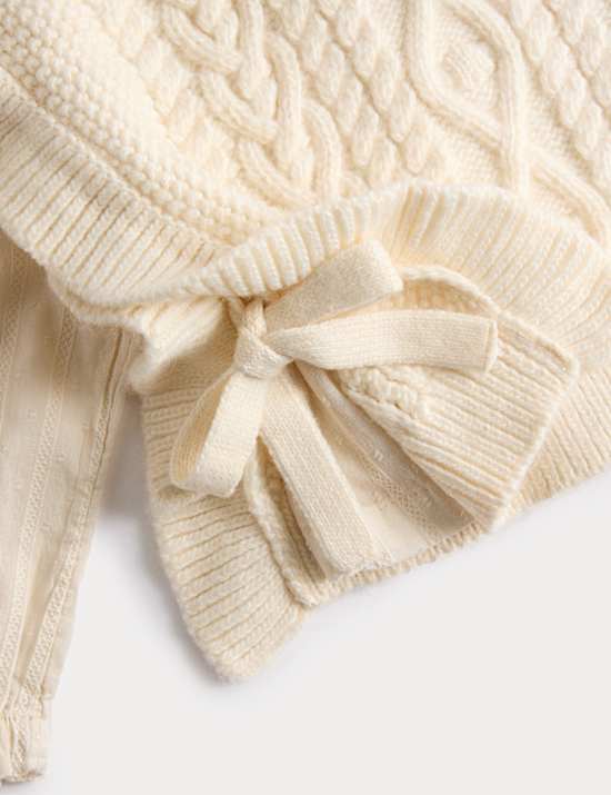 Cotton Blend Knitted Vest & Blouse (2-8 Yrs)