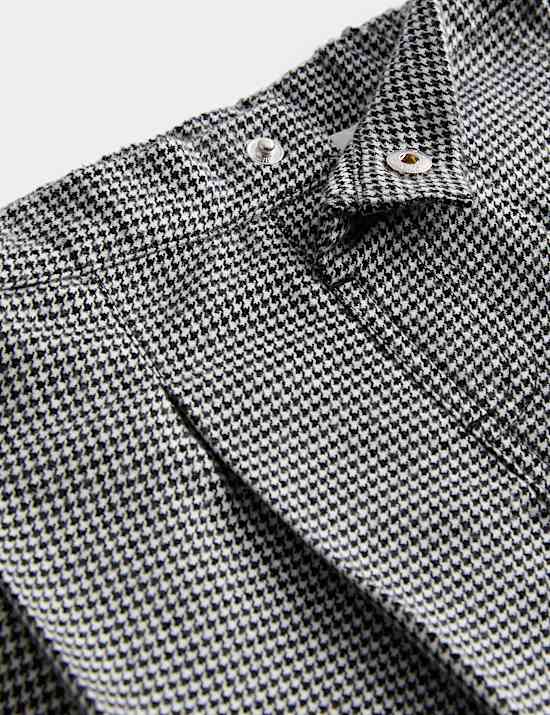 Katoenrijke geruite plooirok (2-8 jaar)