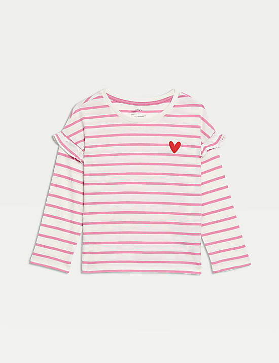 Lot 3 T-shirts Marks & Spencer – Gris, Rouge, Blanc – Âge 7-8 Ans