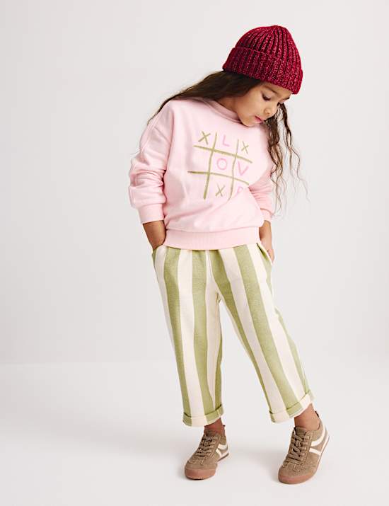 2 Piece Cotton Rich Striped Top & Trousers Outfit (12 Months-8 Years)