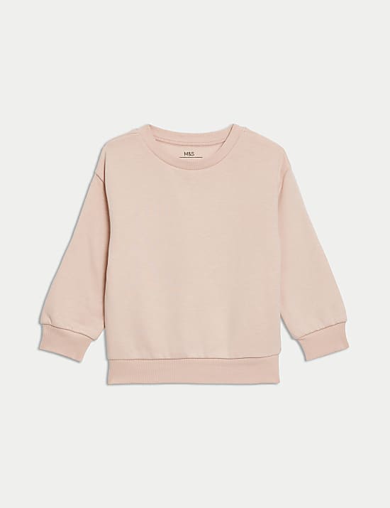 Cotton Rich Plain Sweatshirt (2-8 Yrs)