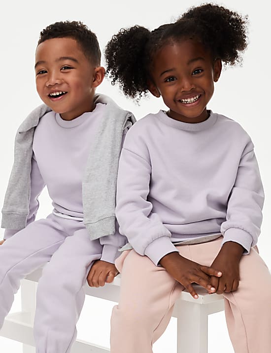 Φούτερ χωρίς σχέδιο με υψηλή περιεκτικότητα σε βαμβάκι (2-8 ετών)