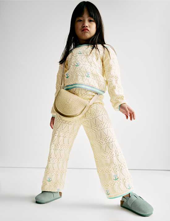 2pc Pure Cotton Knitted Top & Bottom Outfit (2-8 Yrs)