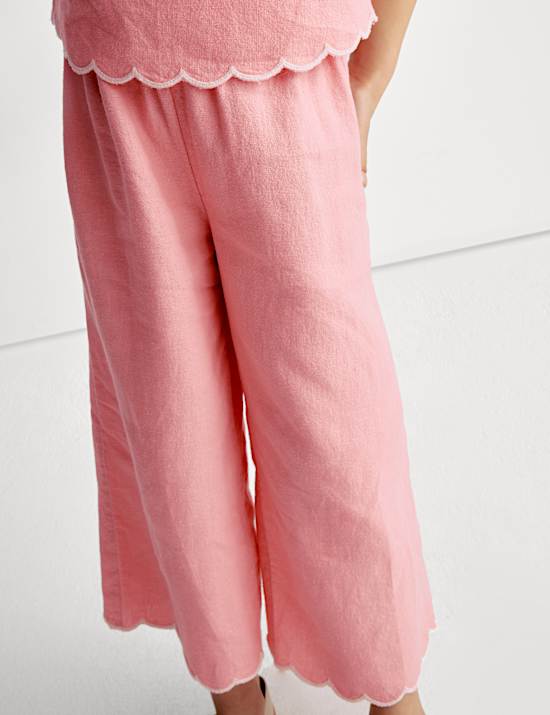2pc Linen Cotton Crinkle Top and Trousers (2-16 Yrs)