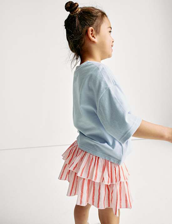 Pure Cotton Striped Rara Skirt (2-8 Yrs)