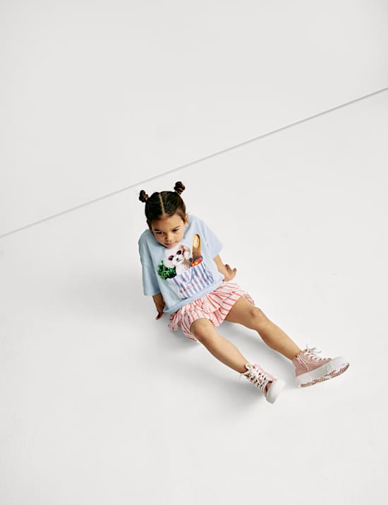 Pure Cotton Striped Rara Skirt (2-8 Yrs)