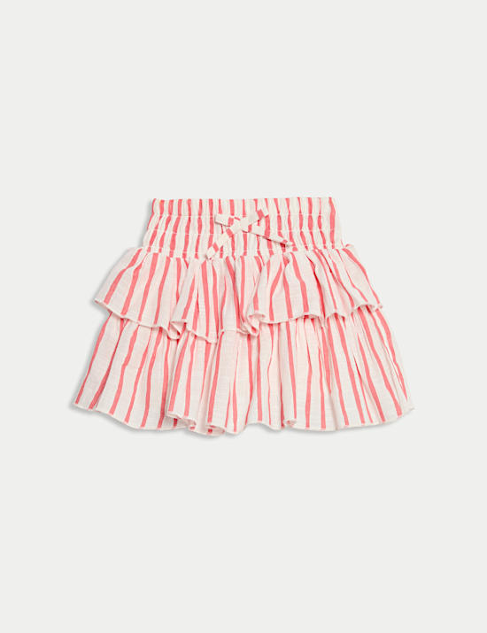 Pure Cotton Striped Rara Skirt (2-8 Yrs)