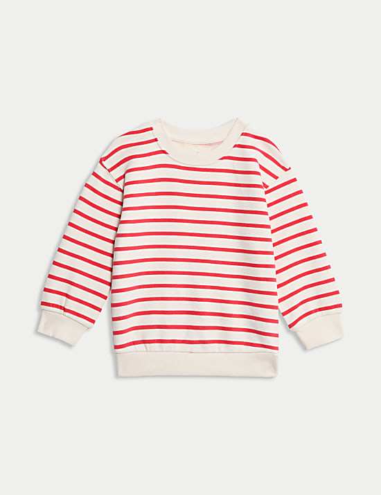 Cotton Rich Striped Sweatshirt (2-8 Yrs)