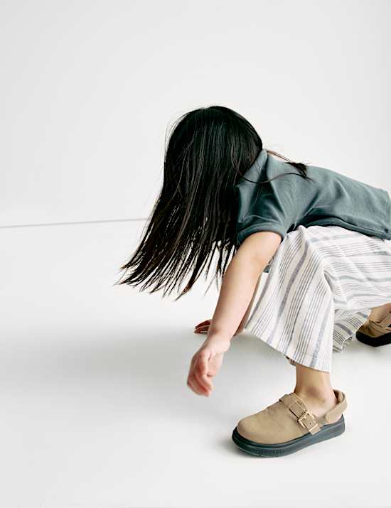 Pantalones estampados de lino (2-16 a&ntilde;os)