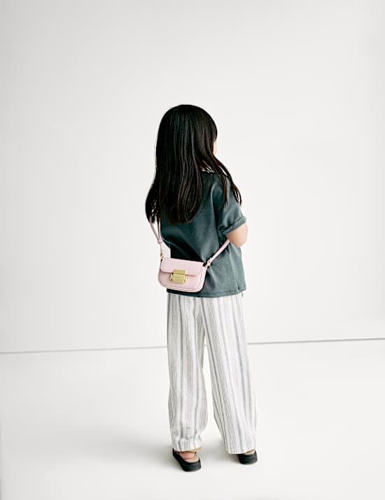 Pantalones estampados de lino (2-16 a&ntilde;os)