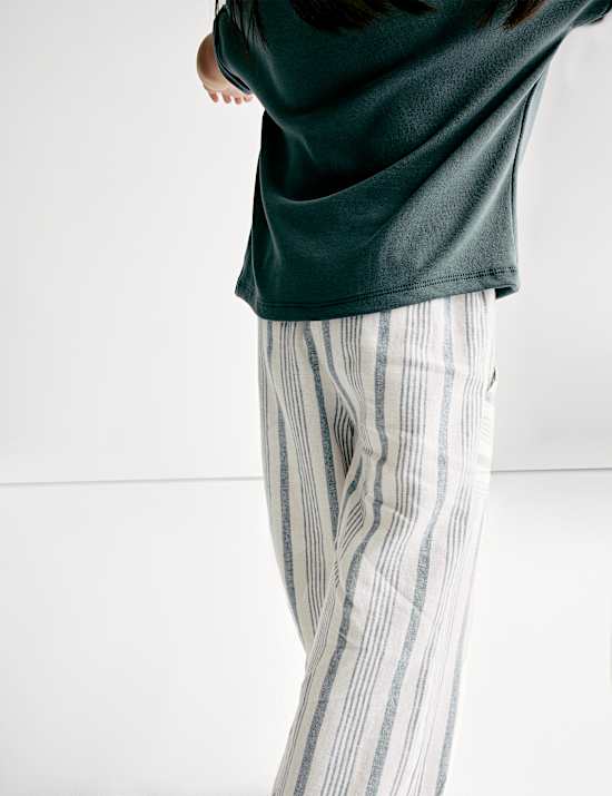 Pantalones estampados de lino (2-16 a&ntilde;os)