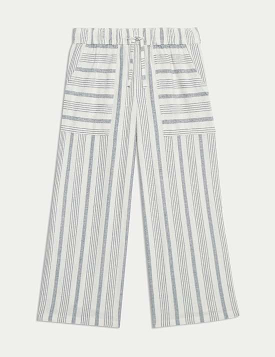 Pantalones estampados de lino (2-16 a&ntilde;os)