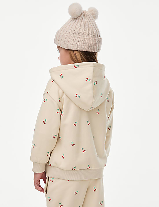Cotton Rich Cherries Zip Hoodie (2-8 Yrs)