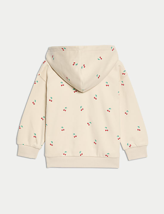 Cotton Rich Cherries Zip Hoodie (2-8 Yrs)