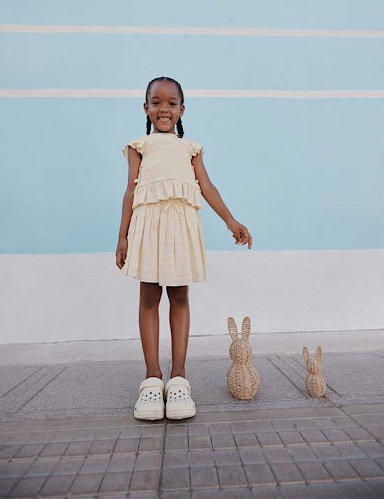 Textured Woven Mini Skirt (2-8 Yrs)