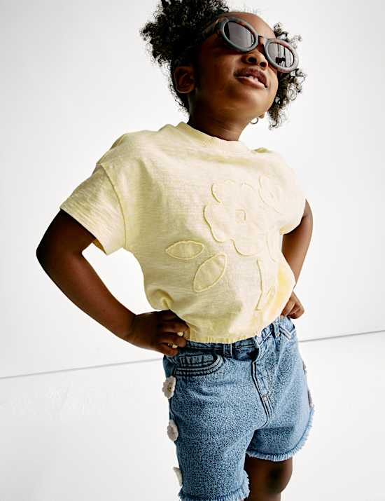 Mom Denim Shorts (2-8 Yrs)