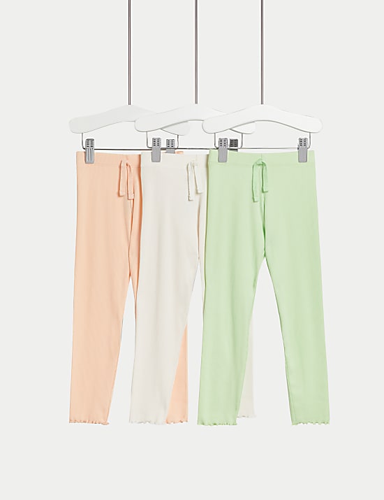 Lot de 3&nbsp;leggings en coton côtelé (du 2&nbsp;au 8&nbsp;ans)