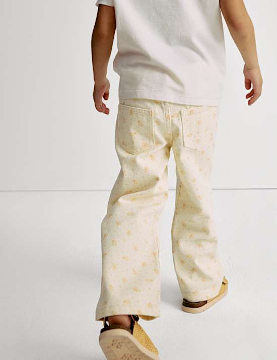 Dżinsy z szerokimi nogawkami 100% bawełny (2–16 lat)