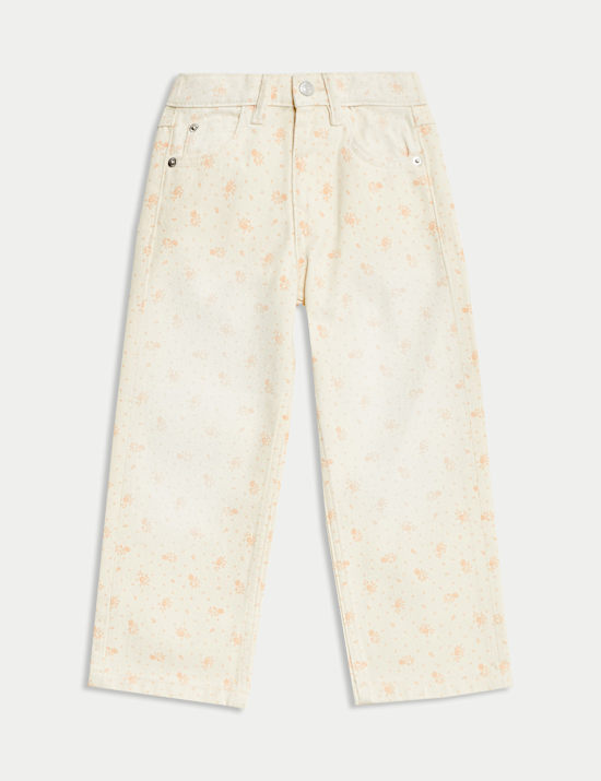 Dżinsy z szerokimi nogawkami 100% bawełny (2–16 lat)