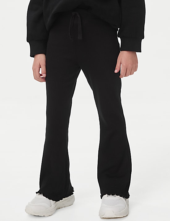 Cotton Rich Ribbed Flared Leggings (2-8 Yrs)