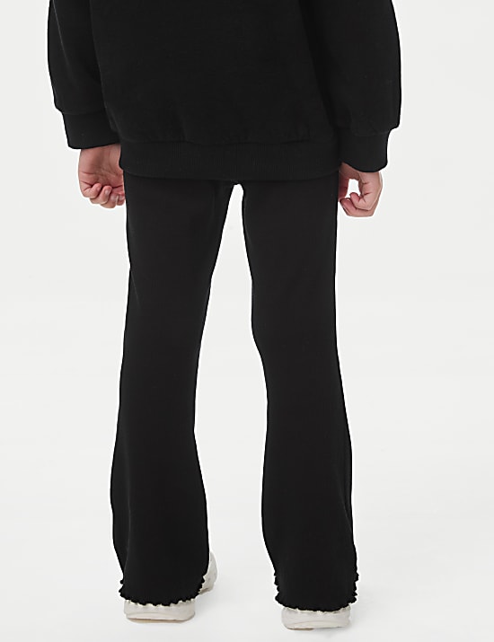 Cotton Rich Ribbed Flared Leggings (2-8 Yrs)