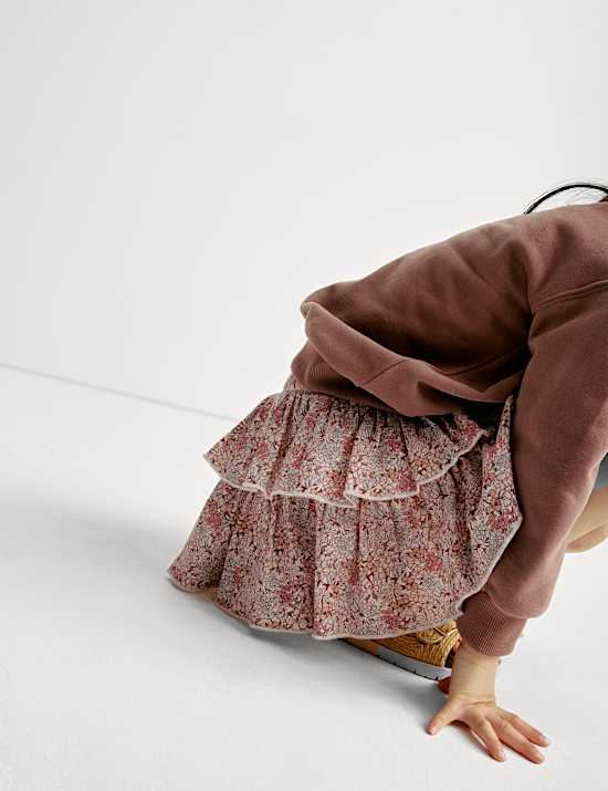 Pure Cotton Ditsy Floral Ra-ra Skirt (2-8 Yrs)