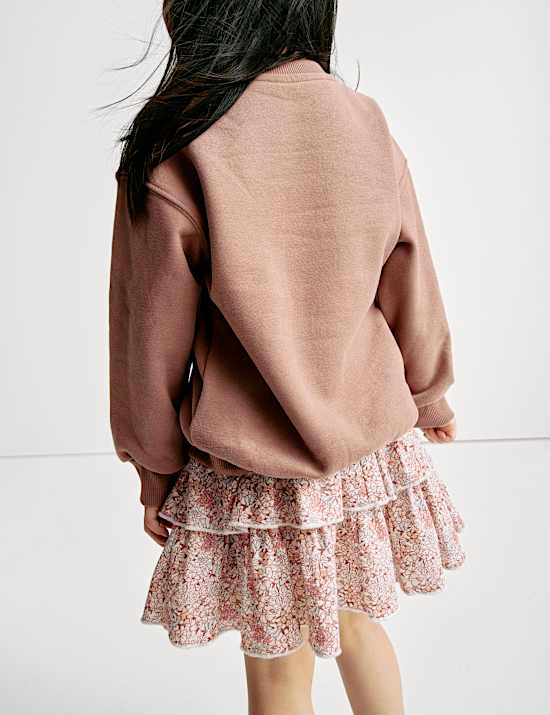 Pure Cotton Ditsy Floral Ra-ra Skirt (2-8 Yrs)