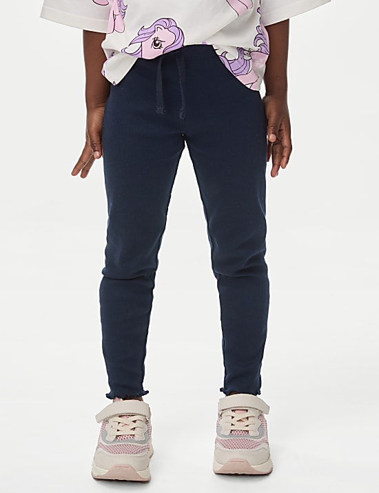 Katoenrijke, geribbelde legging (2-8 jaar)