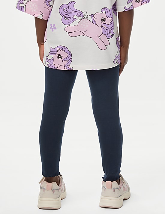 Katoenrijke, geribbelde legging (2-8 jaar)