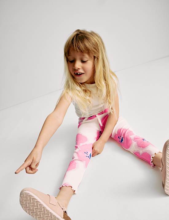 Cotton Rich Floral Leggings (2-8 Yrs)