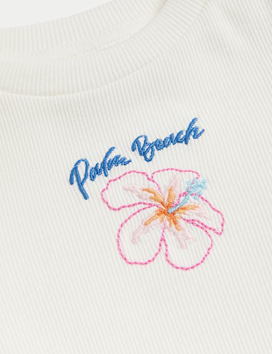 3er-Pack Geblümte T-Shirts mit hohem Baumwollanteil (2–8 J.)