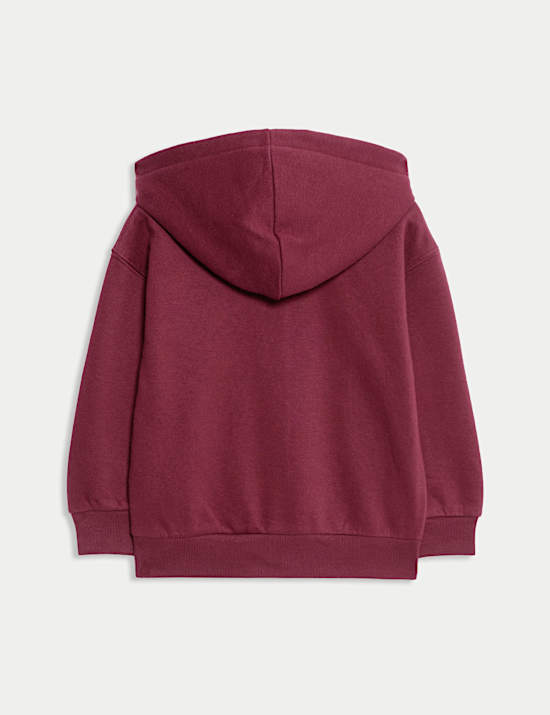 Hoodie mit durchgehendem Reißverschluss und Herzmotiv (2–8 J.)