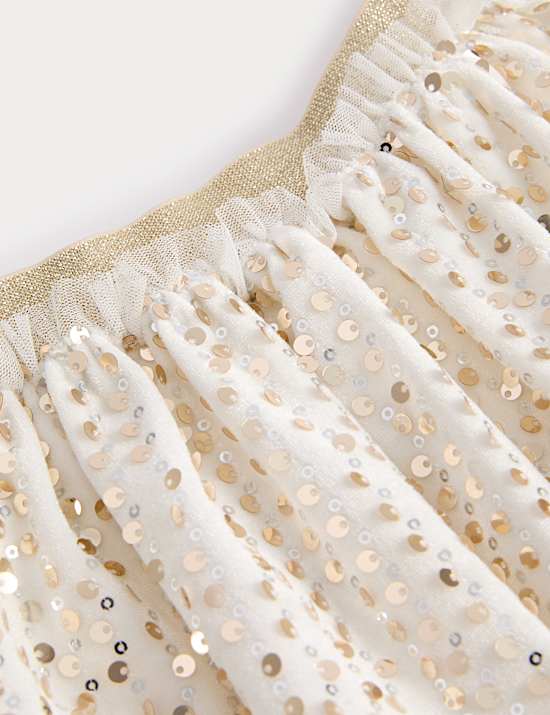 Rok met elastische taille en lovertjes (2-8 jaar)