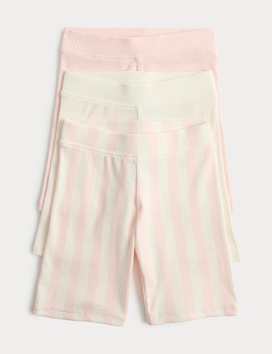 3 Pack Cotton Rich Cycling Shorts (2-8 Yrs)