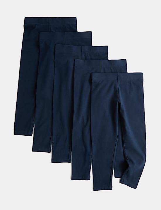 5 Pack Cotton Rich Leggings (2-8 Years)