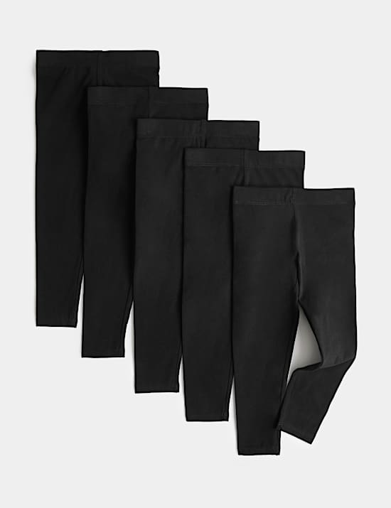 Set van 5 katoenrijke leggings (2-8 jaar)