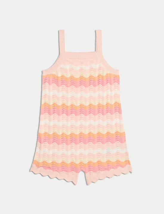 Pure Cotton Knitted Playsuit (2-8 Yrs)