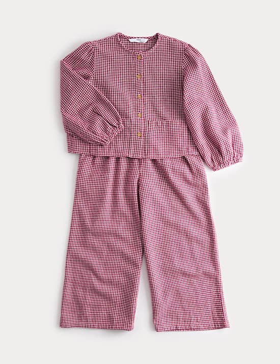 2pc Pure Cotton Checked Top & Bottom Outfit (2-8 Yrs)