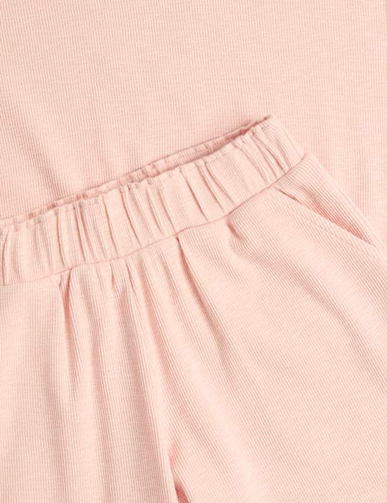 Cotton Rich Ribbed Top & Bottom Outfit (1-8 Yrs)