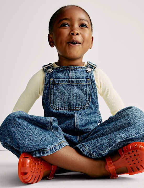 Pure Cotton Denim Dungarees (2-8 Yrs)