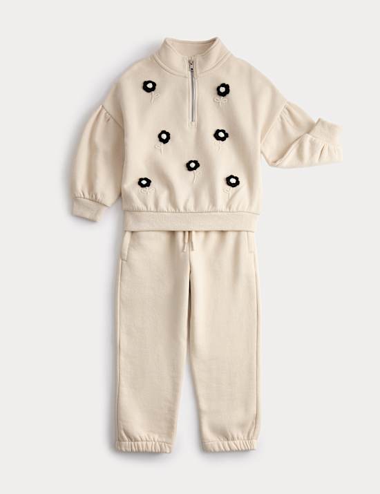 Cotton Rich Flower Top & Bottom Outfit (2-8 Yrs)