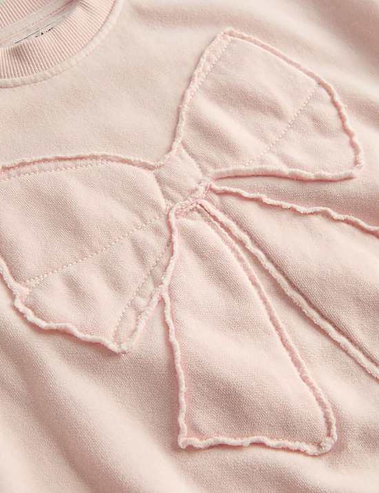 2pc Cotton Rich Bow Sweat Outfit (2-8 Yrs)