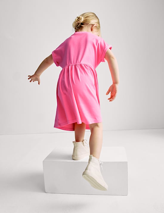 Gaun Bahan Kaos Bahan Katun (2-8 Thn)