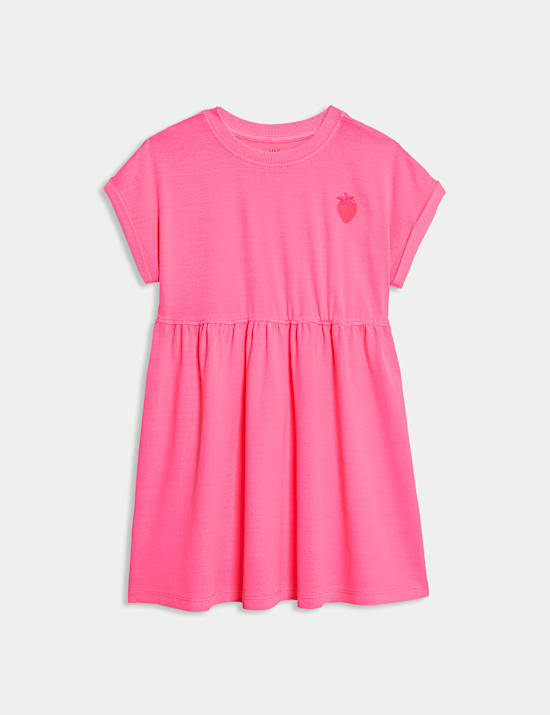 Gaun Bahan Kaos Bahan Katun (2-8 Thn)