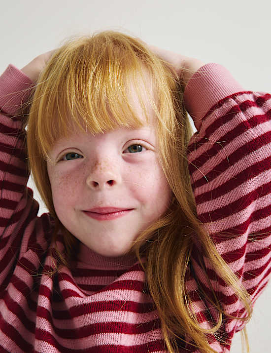 Katoenrijke, comfortabele jurk met streepmotief (2 - 8 jaar)