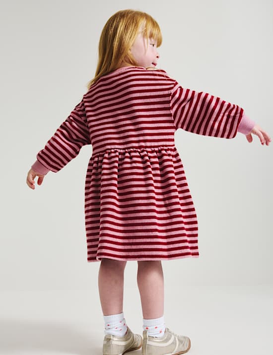 Katoenrijke, comfortabele jurk met streepmotief (2 - 8 jaar)